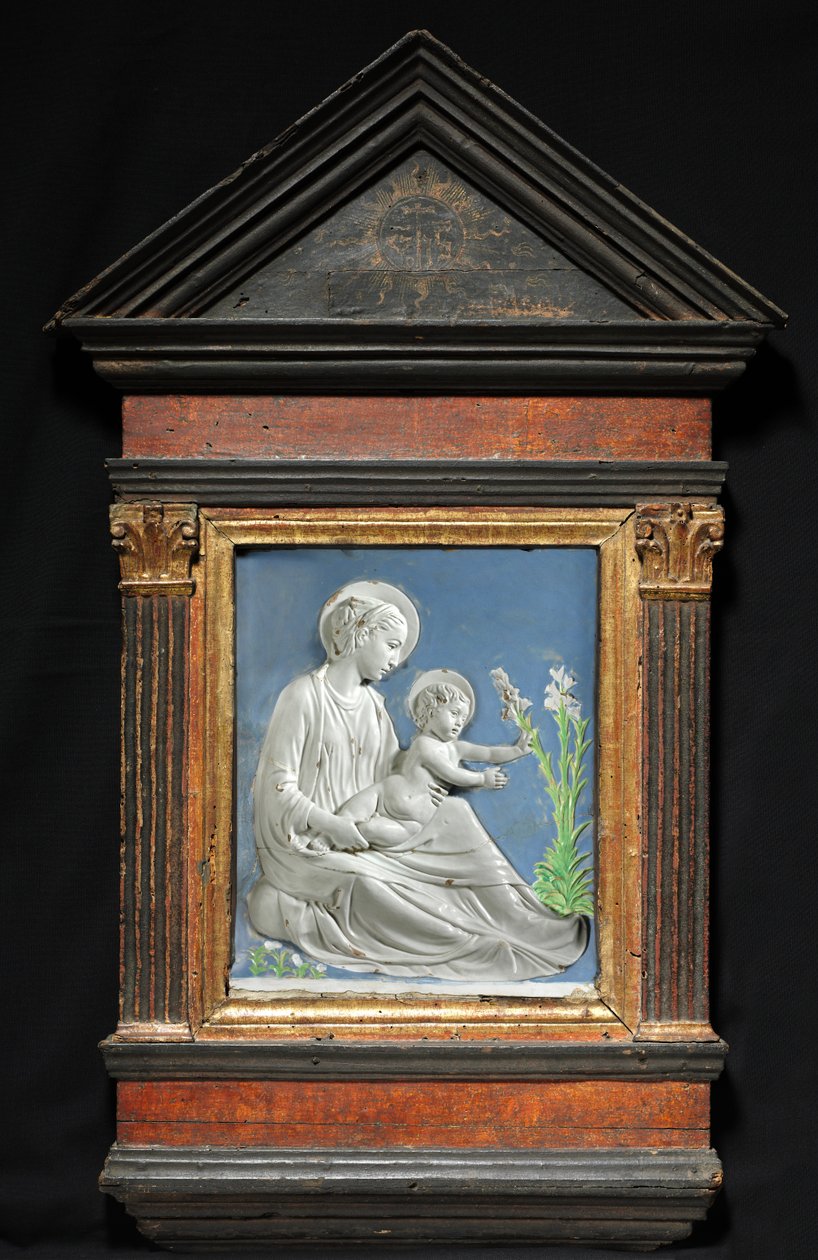 マドンナと子供、c。 1460-1470。 作： ルカ・デラ・ロッビア