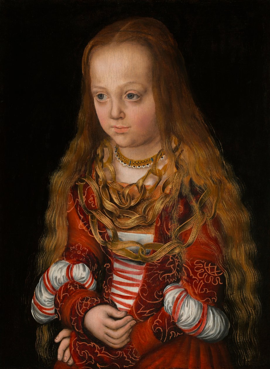 サクソン王女の肖像画 作： ルーカス・クラナッハ・ザ・エルダー