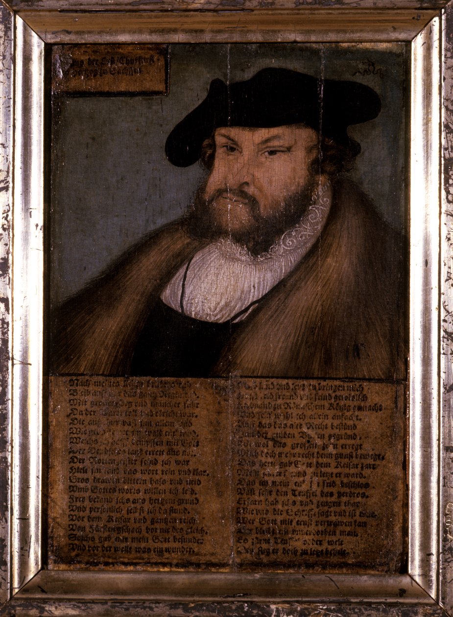 ザクセン選帝侯ジョン・ザ・ステイドファスト、1536年 作： ルーカス・クラナッハ・ザ・エルダー