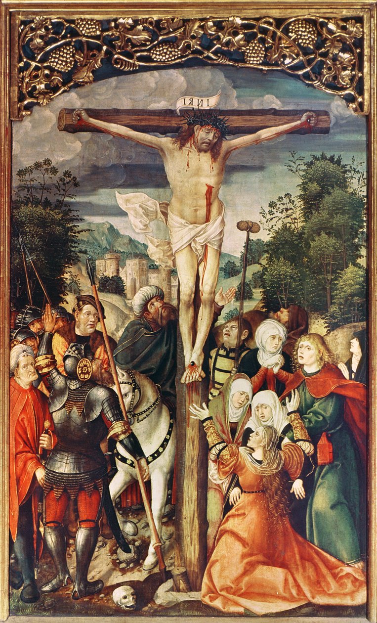 キリストの生涯、はりつけの詳細、1508〜17年を示す祭壇画 作： ルーカス・クラナッハ・ザ・エルダー