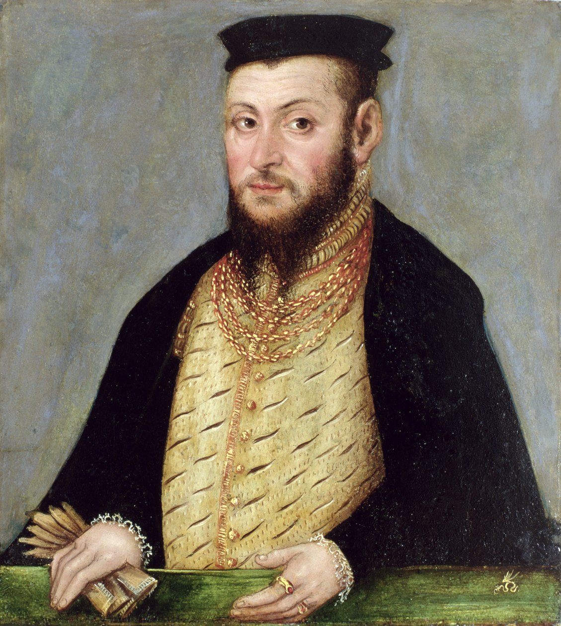 Zygmunt II August（1520-72）ポーランド国王、1553-56年（銅に油彩）（113186も参照） 作： ルーカス・クラナッハ・ザ・ヤング