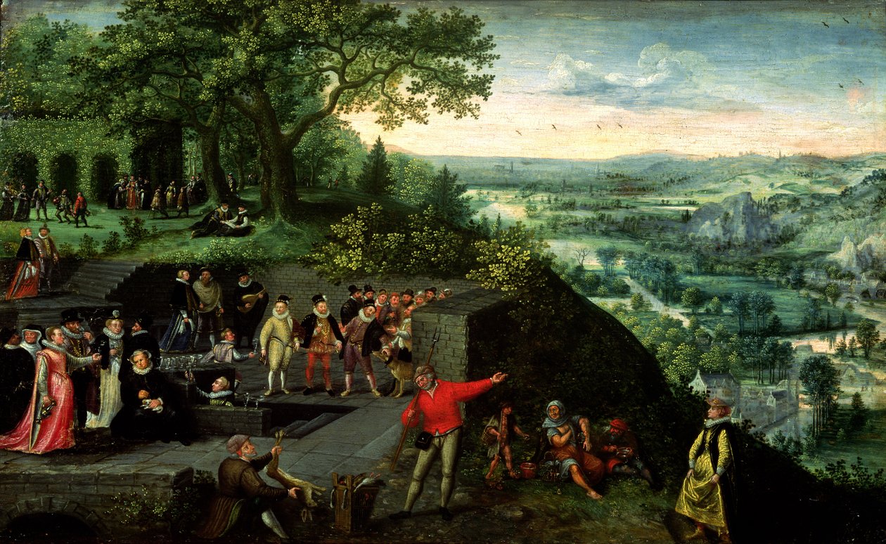 ルドルフ2世（1552-1612）と酔っぱらい、1593年 作： ルーカス・ファン・ヴァルケンボルヒ