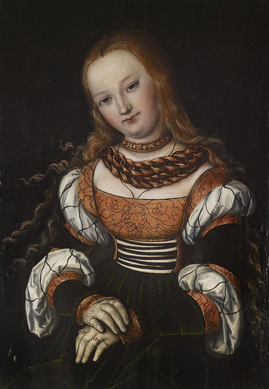 メアリーマグダレン、1525年頃 作： ルーカス・クラナッハ・ザ・エルダー