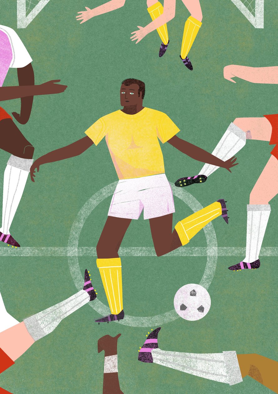サッカー選手 作： ルーシー・バナジ