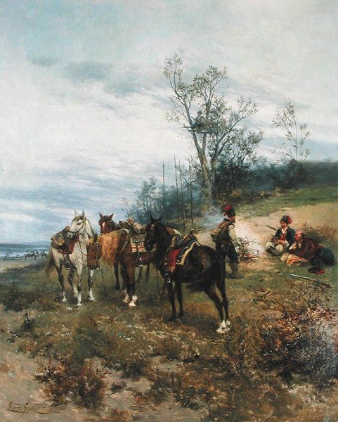 Grazing, c.1890 (油彩・キャンバス) 作： ラドウィック・ゲドレック