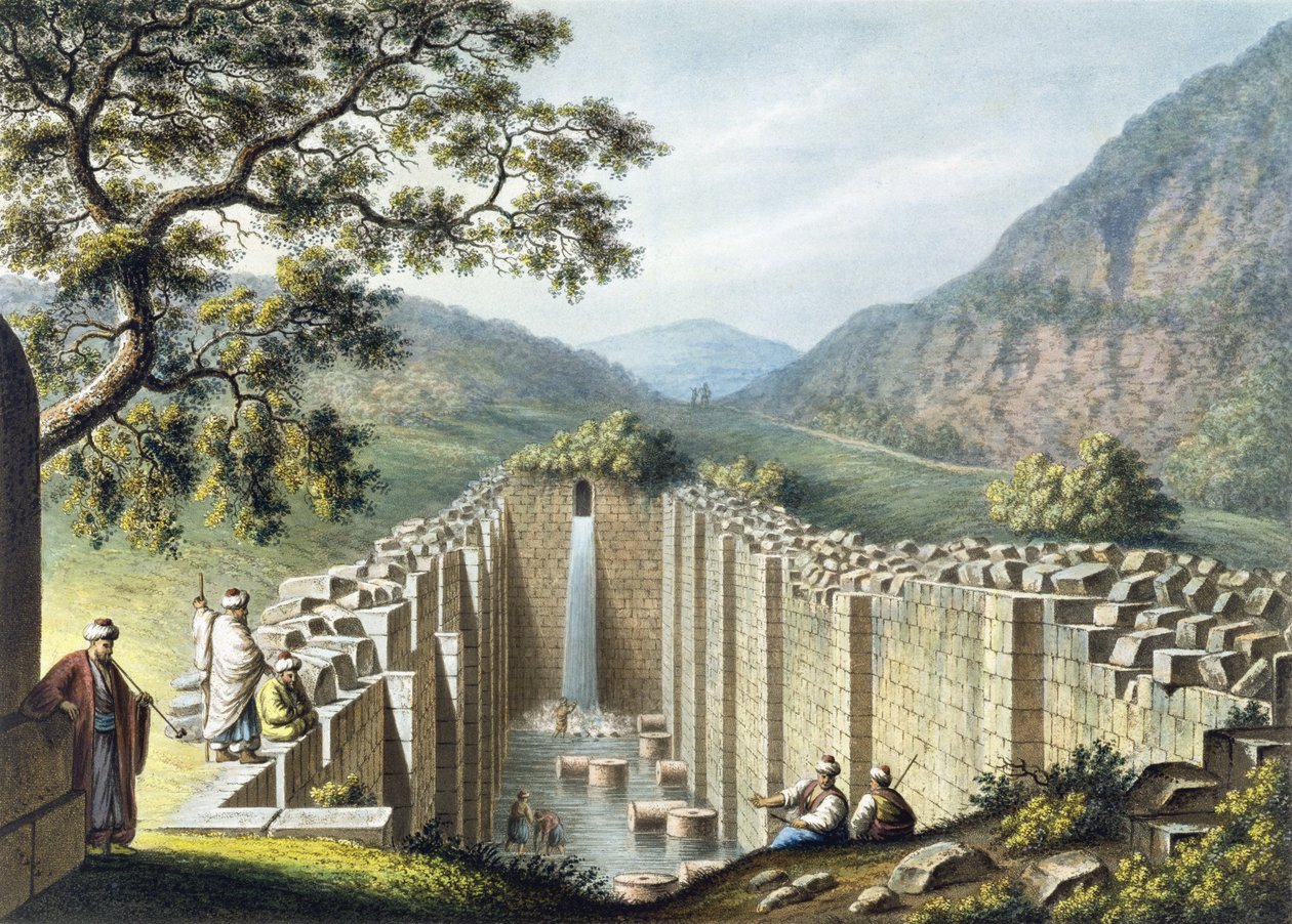 シロアの噴水、エルサレム、パブ。ウィリアム・ワッツ、1801 作： ルイージメイヤー