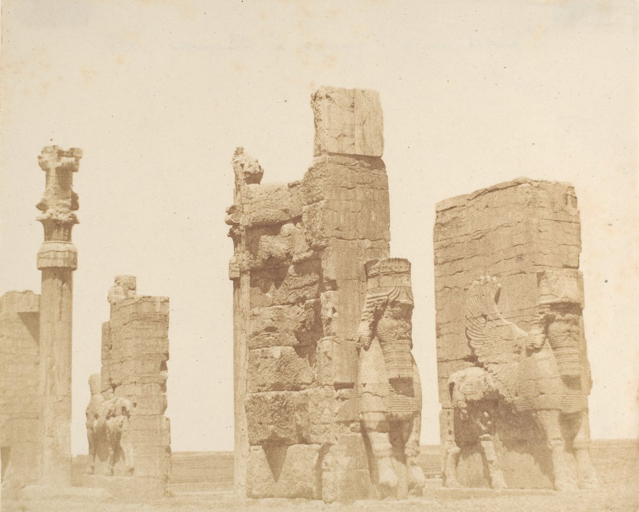 ペルセポリスの古代のイングレッツァの門]1858年 作： ルイージ・ペス