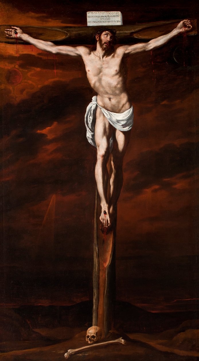 スペイン語  Cristo crucificado 十字架につけられたキリスト 作： ルイス・トリスタン