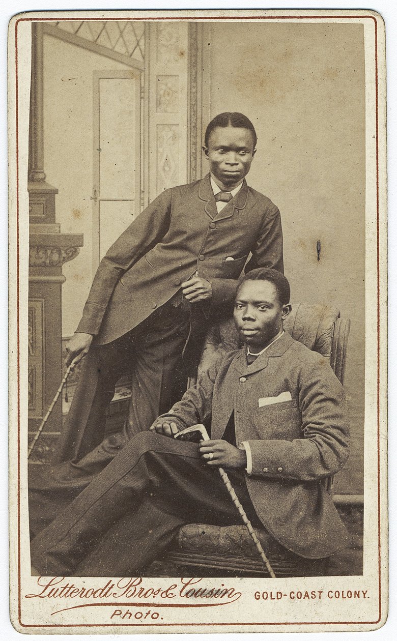 ダブルポートレート、1880年代（アルブメンプリント） 作： Lutterodt Brothers