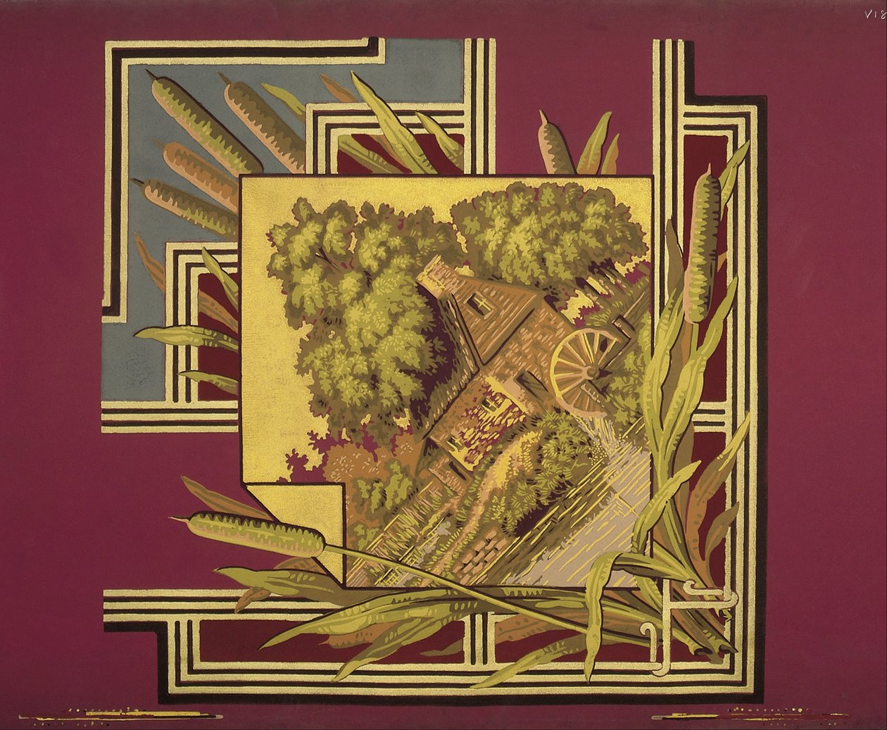 天井ボーダー 作： MH Birge and Sons Co.