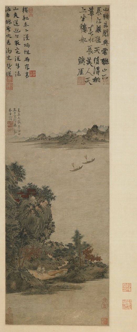 春の風景、元から明まで、1343年以降（紙にインクと色） 作： マーワン