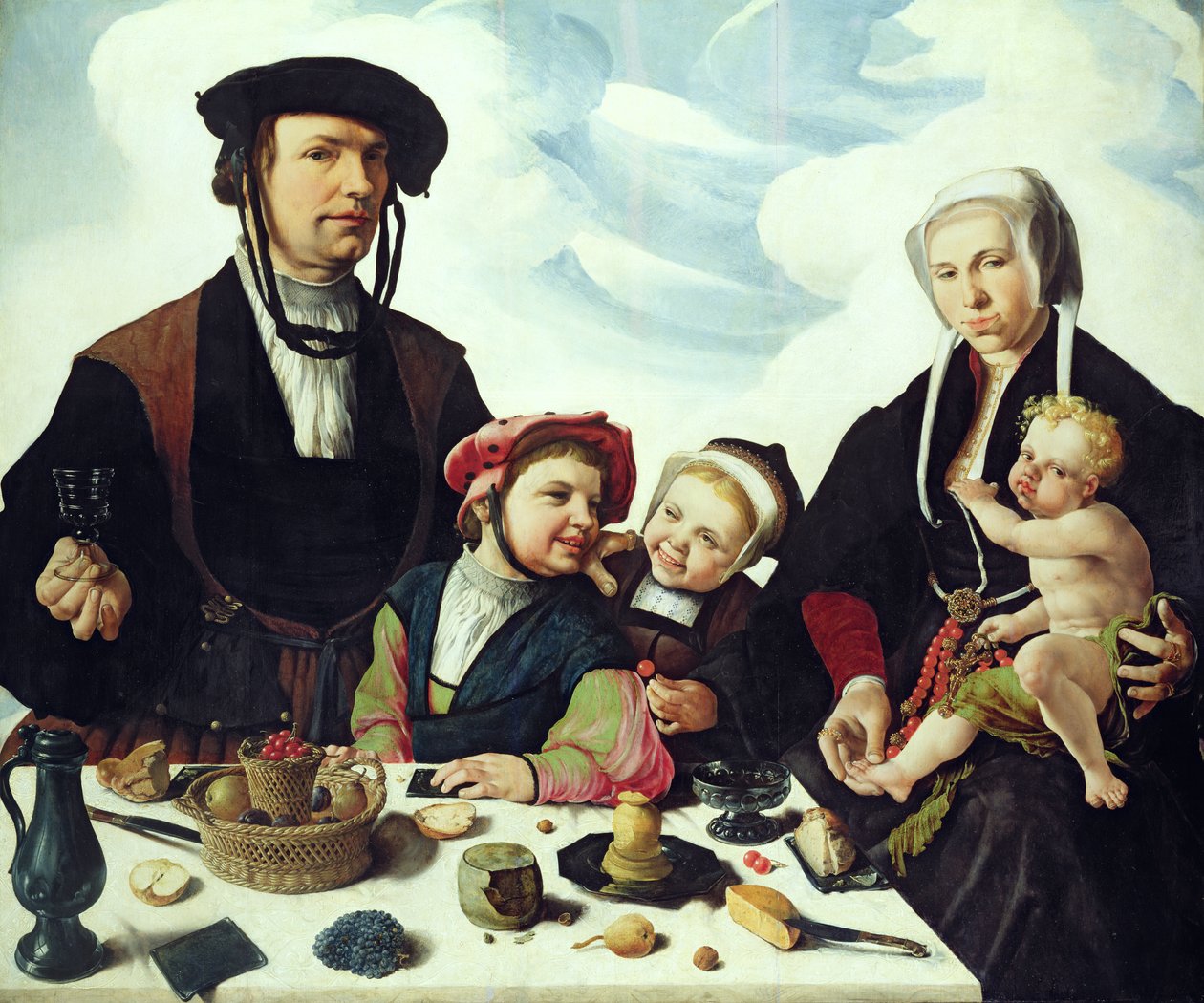 ピーターヤンフォペスゾーンとその家族、1530年 作： マールテン・ファン・ヘームスケルク