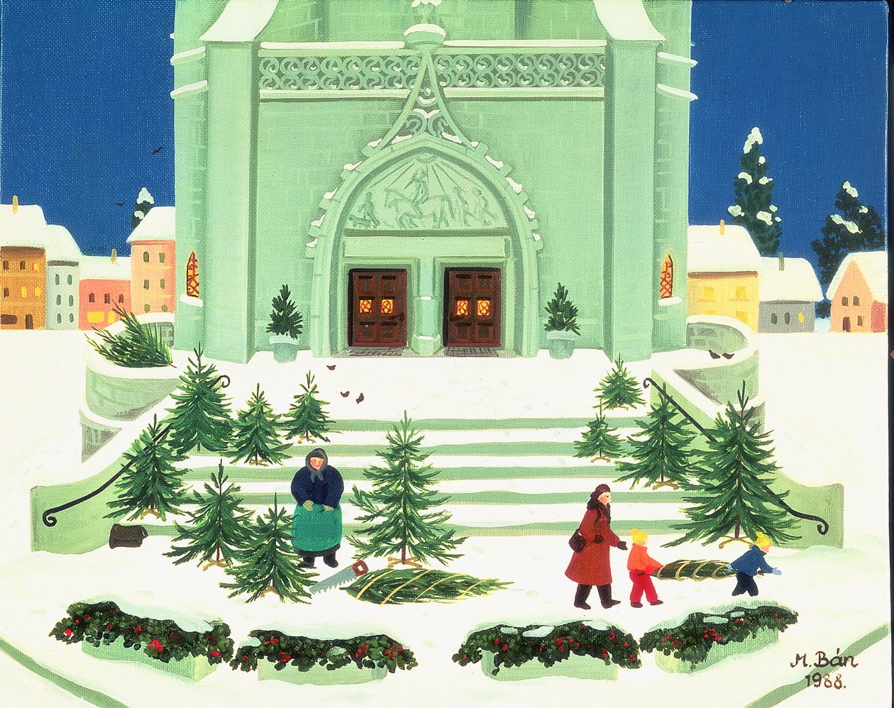 クリスマスツリーの販売、1988 作： マグドルナ・バン