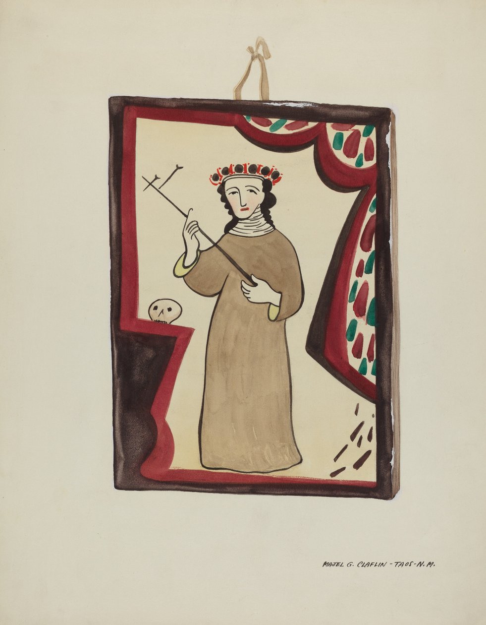 祭壇画 - サンタ・リタ、c。 1937年。 作： Majel G. Claflin