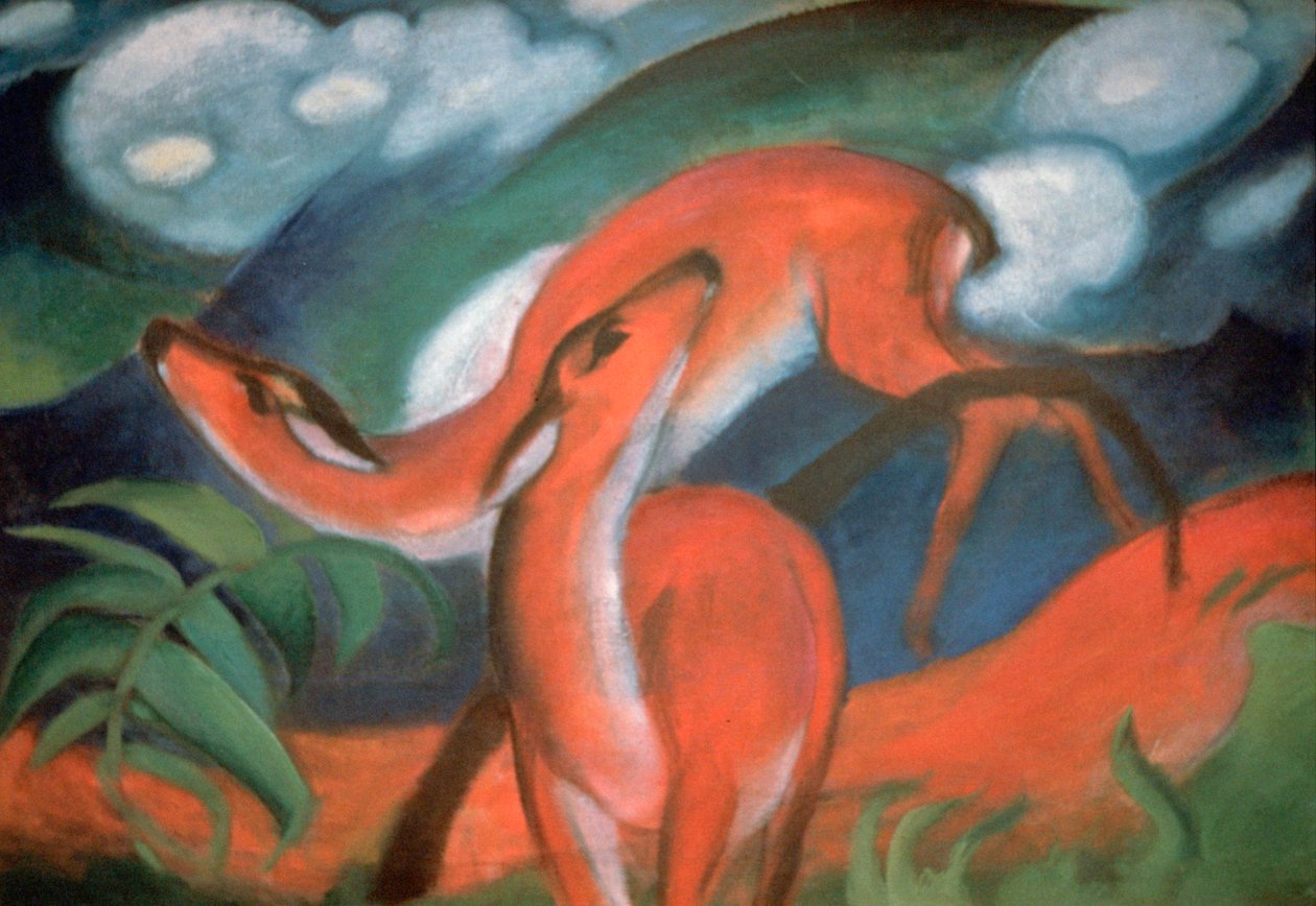 赤鹿II」1912年 作： フランツ・マーク