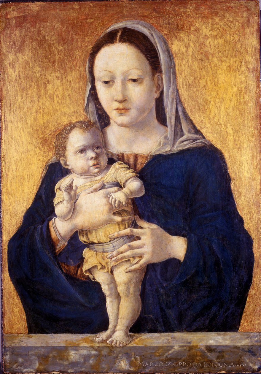 マドンナと子供、1465年頃（木のテンペラ） 作： マルコ・ゾッポ