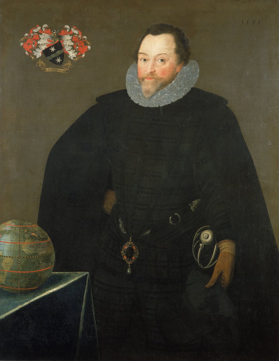 フランシス・ドレーク卿（1540-1596） 作： マーカス・ザ・ヤング・ギーラーツ