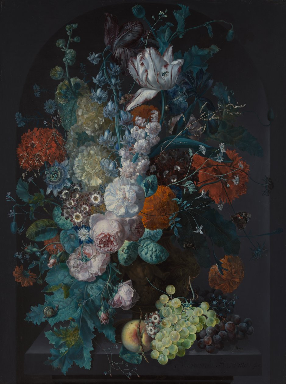 花の花瓶」1716年 作： マルガレータ・ヘイバーマン