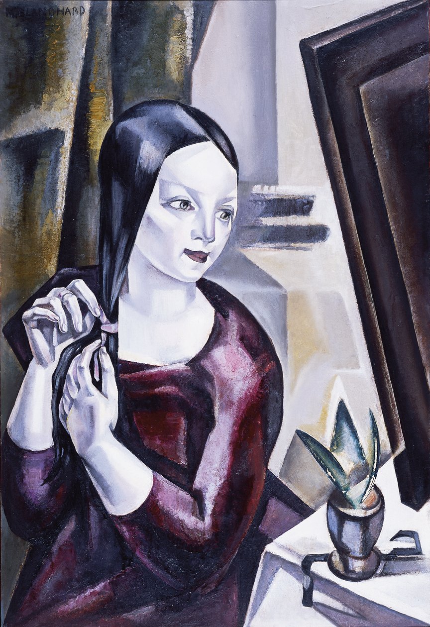 鏡の前の女、1922 作： マリア・ブランチャード