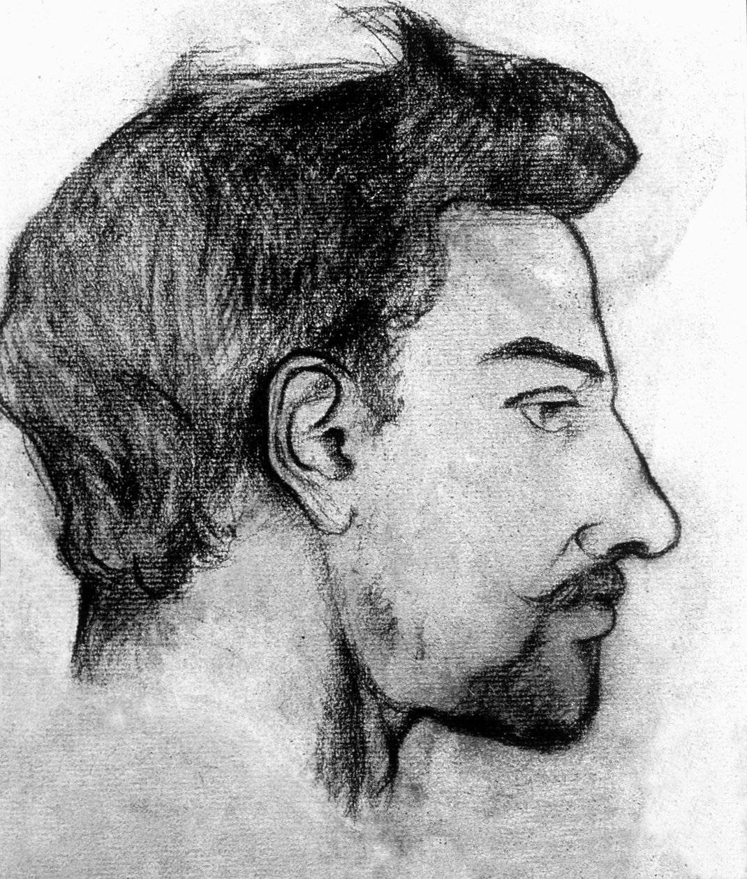 モーリスユトリロ、1910年（木炭） 作： マリー・クレメンタイン（スザンヌ）ヴァラドン