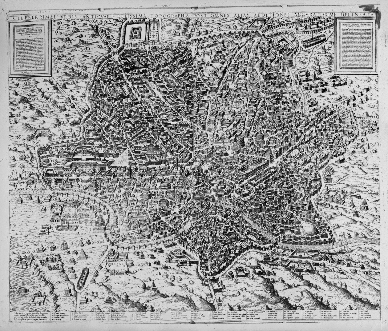 ローマの地図、1579 作： マリオ・カルタロ