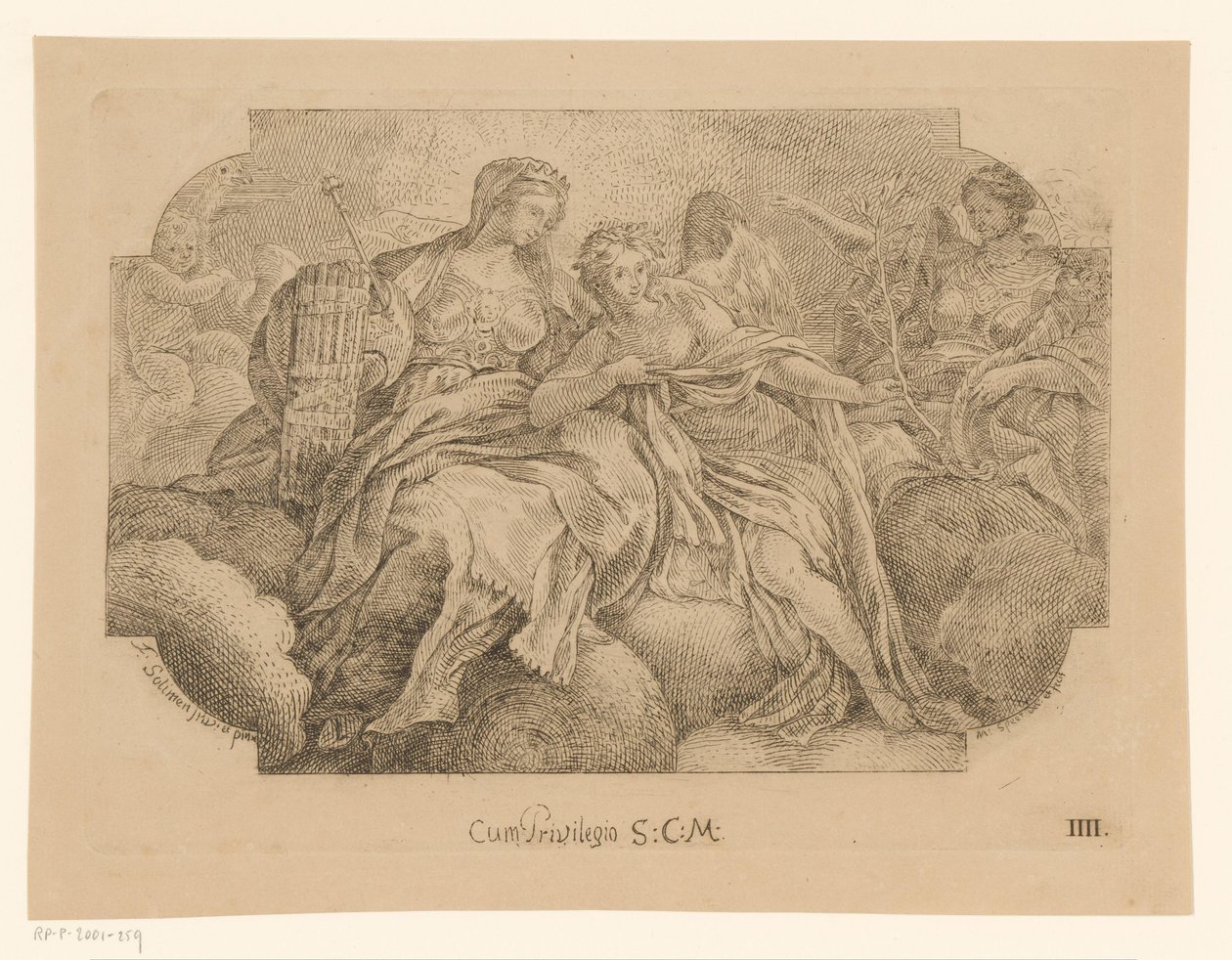 平和、正義、豊かさを象徴する女性 Sacrestia di Solimena の天井画 (シリーズ タイトル) 作： マーティンスピア