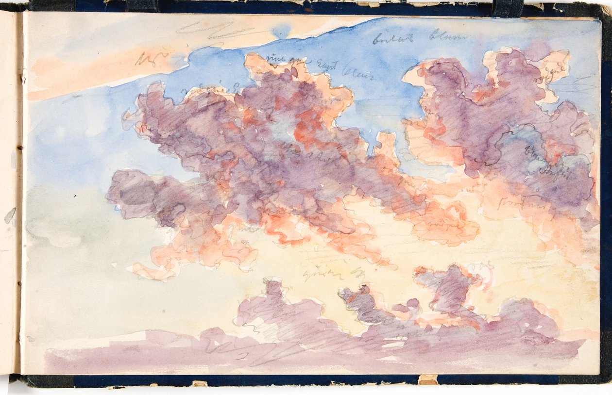 クラウド研究。 夕焼け空 作： マルティヌス・ロビエ