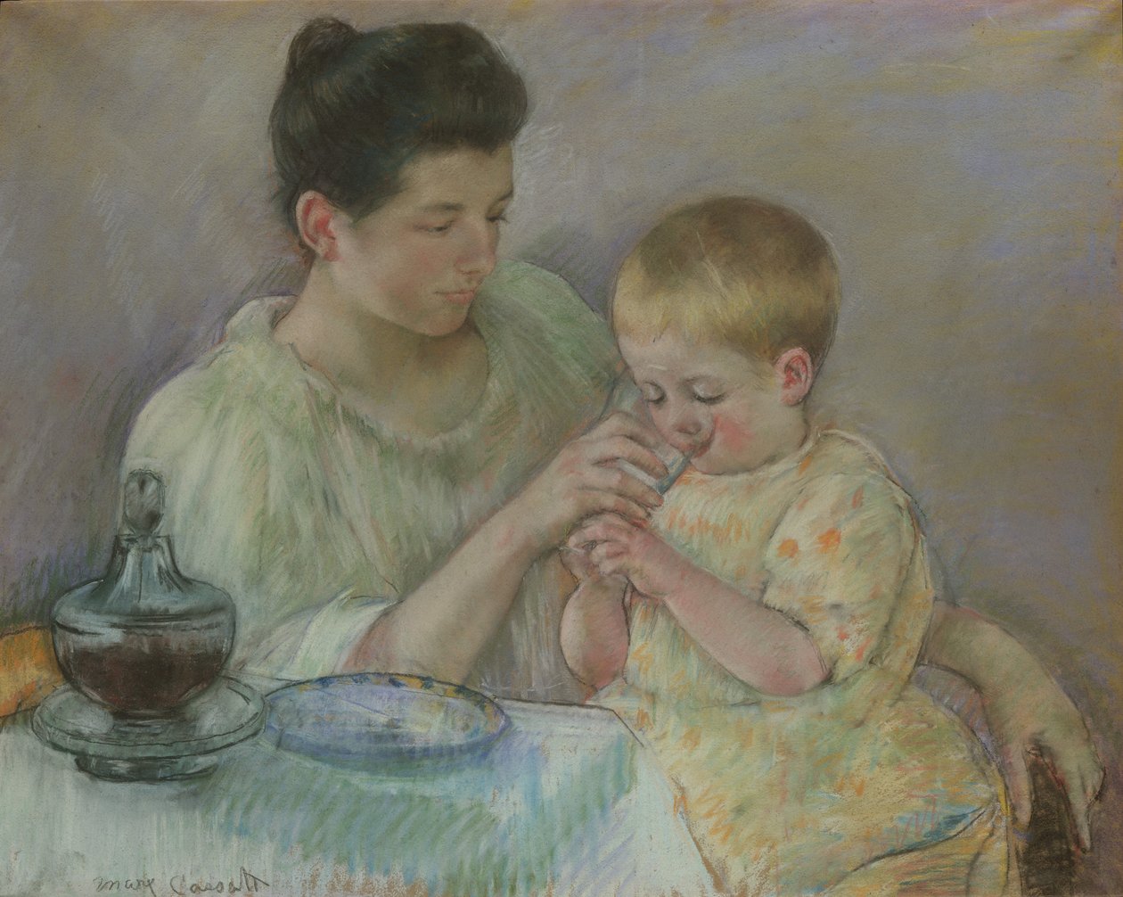 母親が子供を養う、1898 作： メアリー・カサット