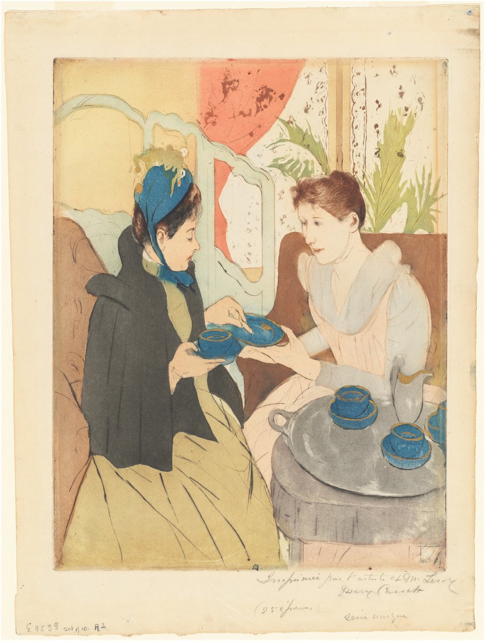 アフタヌーン ティー パーティー、1890～1891 年。 作： メアリー・カサット