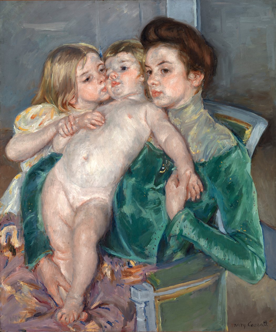 1902年の「The Caress」。 作： メアリー・カサット