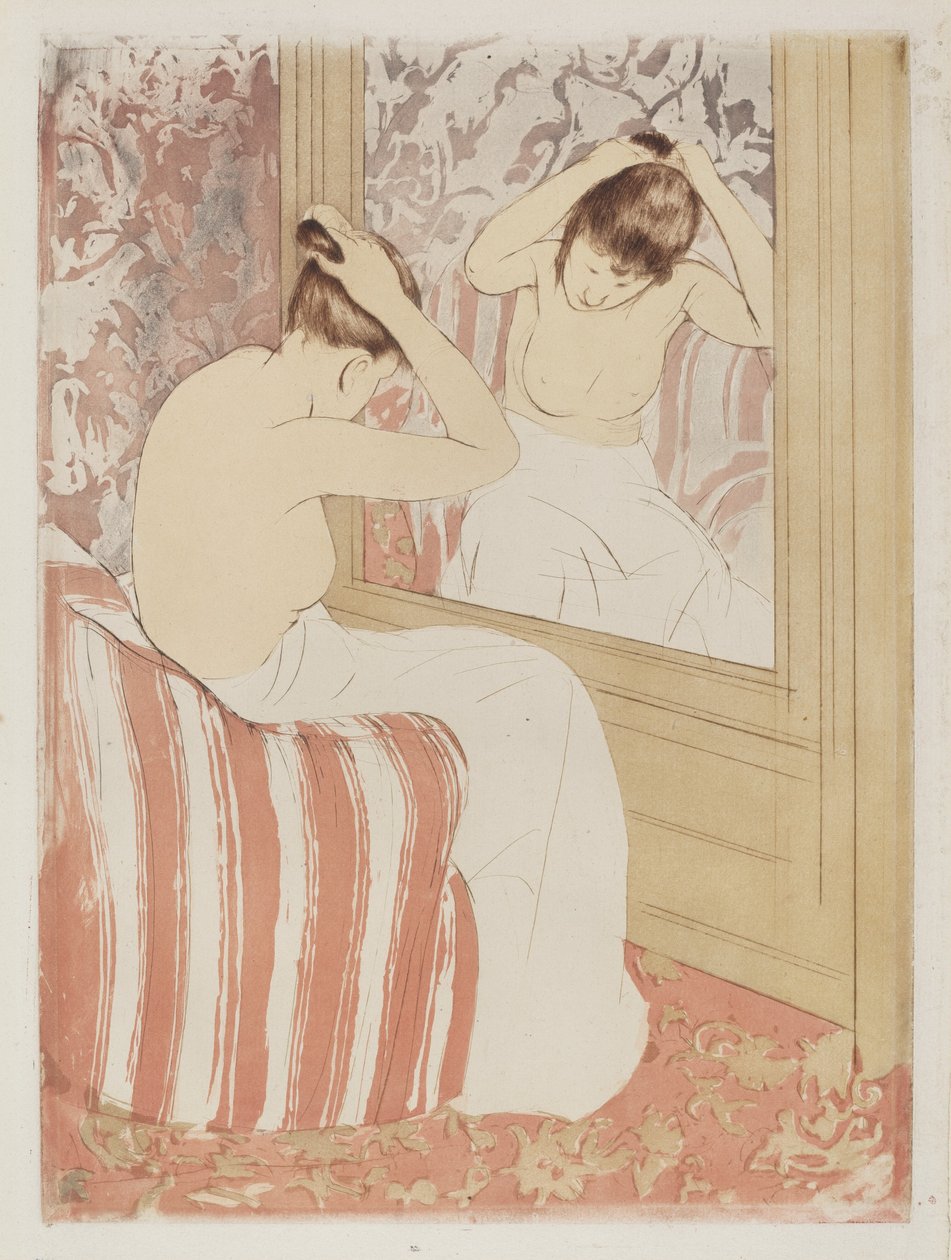 The Coiffure, 1890-1891. 作： メアリー・カサット