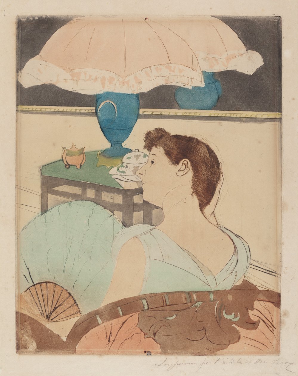 The Lamp, 1890-1891. 作： メアリー・カサット