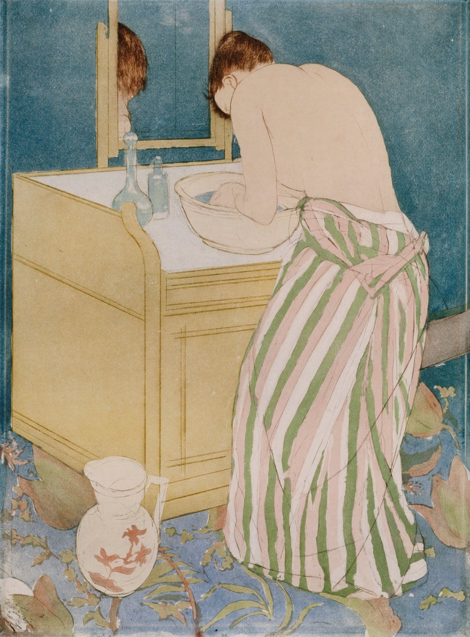 女性の入浴、1890-91 作： メアリー・カサット