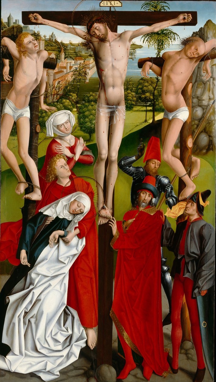 はりつけ、c.1470（木製パネルに油彩） 作： フライジング訪問のマスター