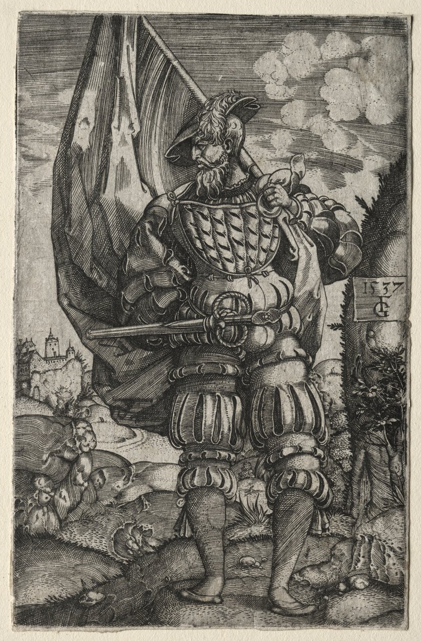 The Standard-Bearer」（1537年）。 作： マスターFG