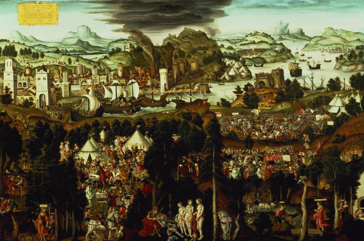 パリ裁判とトロイ戦争（1540年）（詳細は95096を参照） 作： マティアス・ゲールンまたはゲロウ