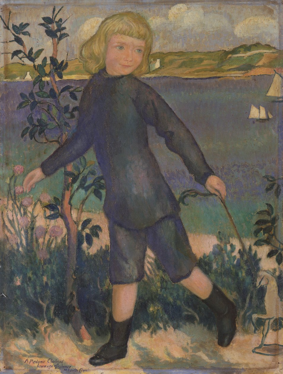 ペロスで木製の馬とジョエル、c.1896 作： モーリス・デニス
