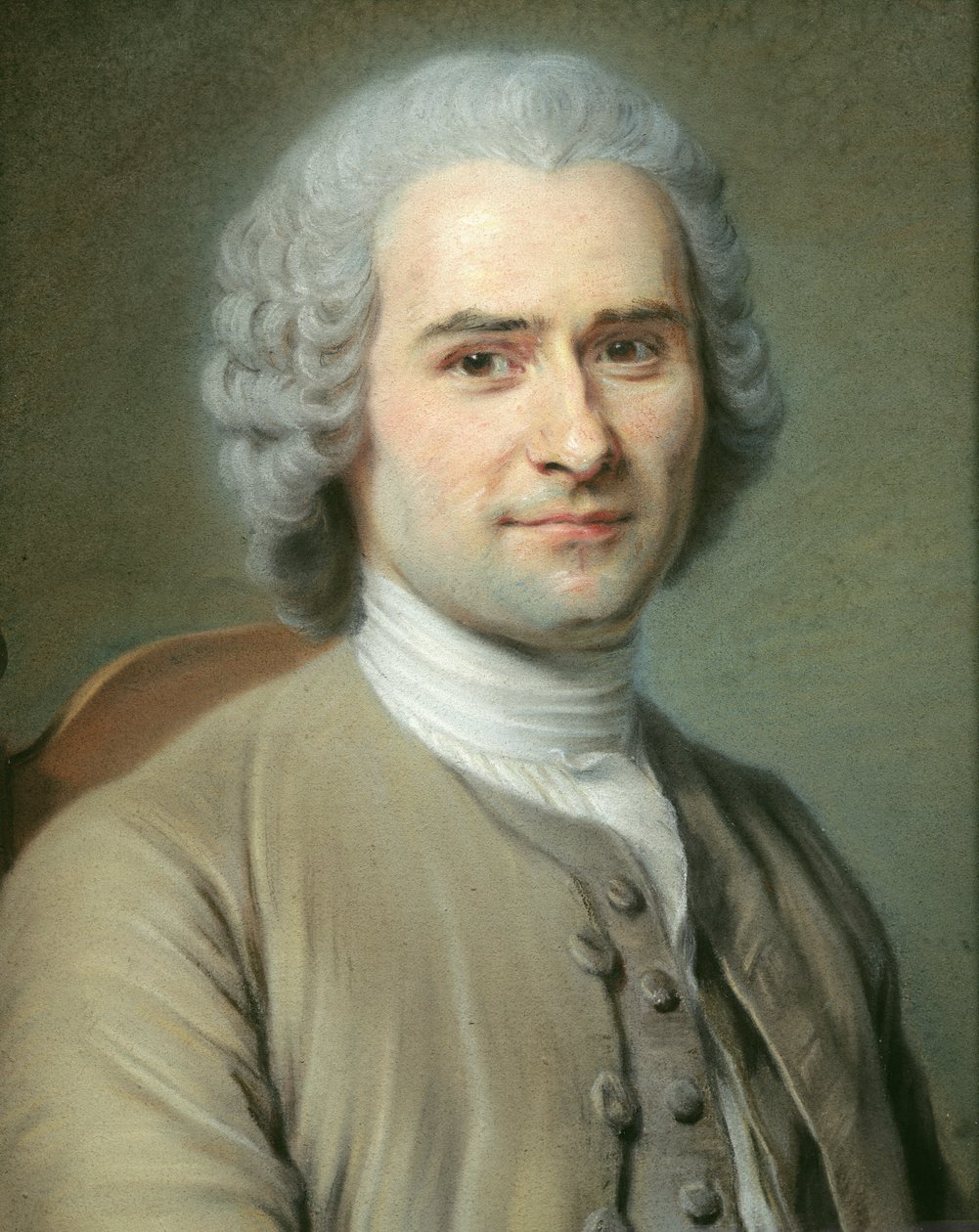 ジャン・ジャック・ルソーの肖像（1712-78）（紙にパステル） 作： モーリス・クエンティン・ド・ラ・トゥール