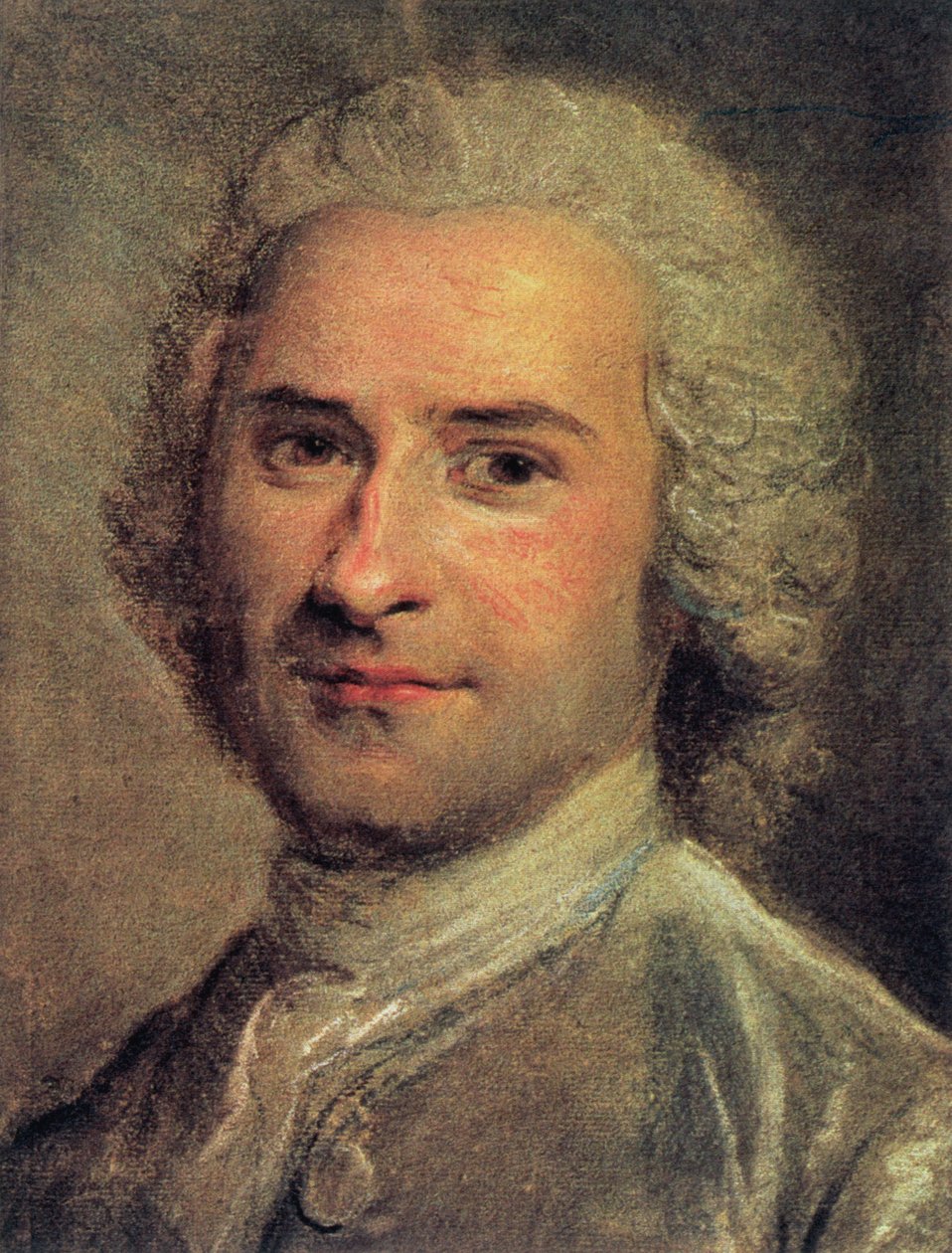 ジャン・ジャック・ルソーの肖像、1712-78（印刷） 作： モーリス・クエンティン・ド・ラ・トゥール