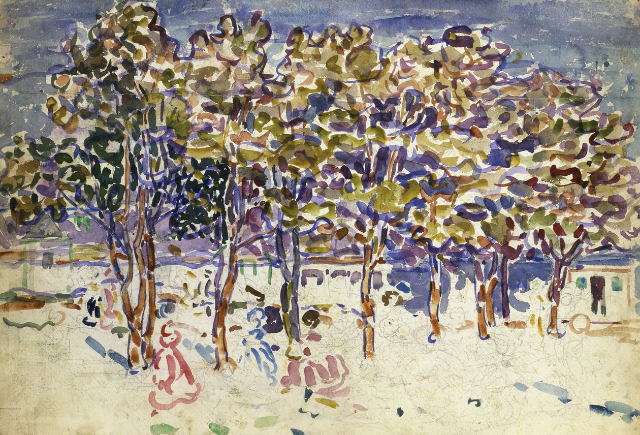 ツリー、1918年 作： モーリス・ブラジル・プレンダーガスト