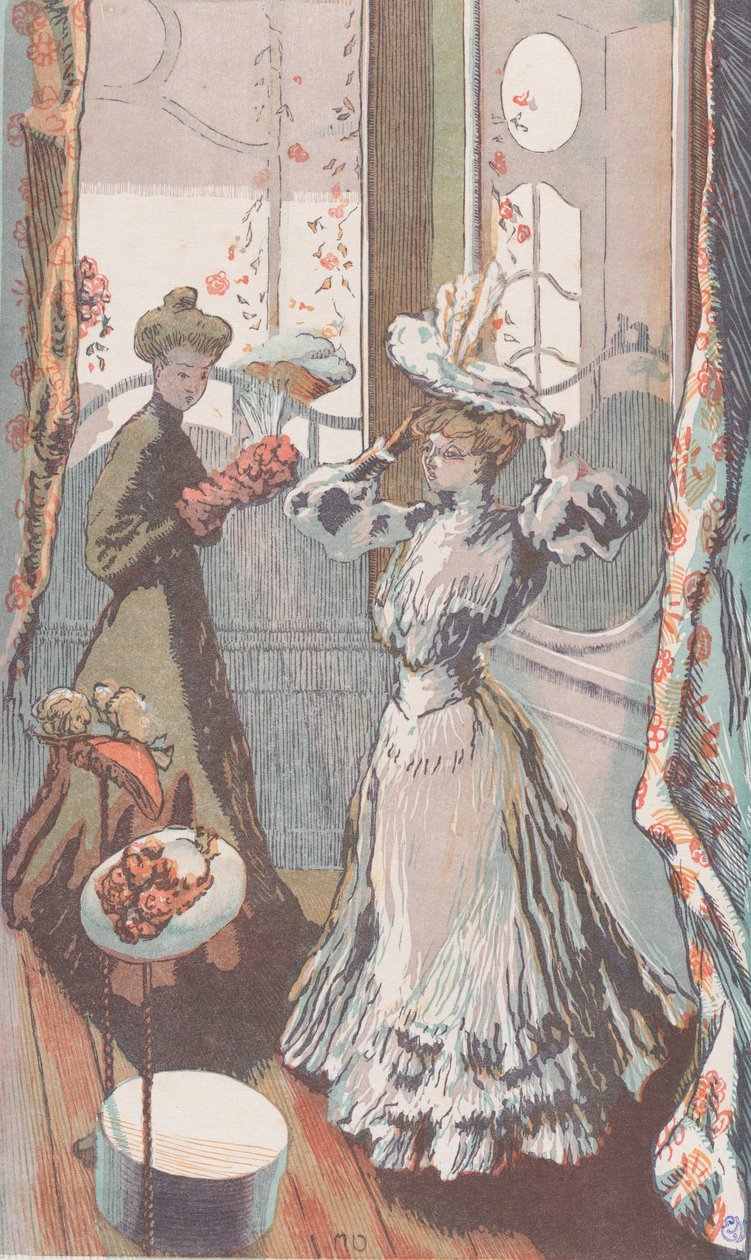 Chez la Modiste、1910年頃。 作： モーリス・デルコート