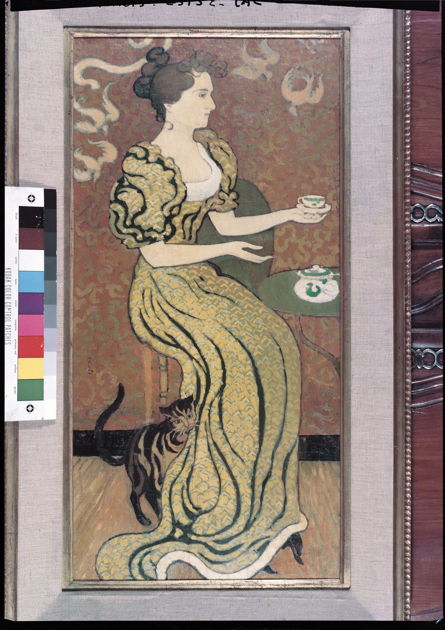 ランソン夫人と彼女の猫、1892年 作： モーリス・デニス