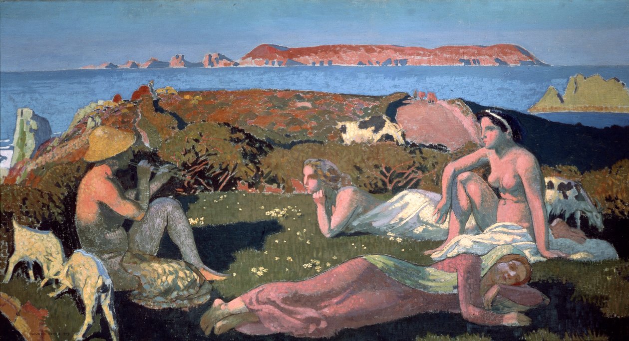 グリーンビーチ、ペロスギレック、1909年。 作： モーリス・デニス