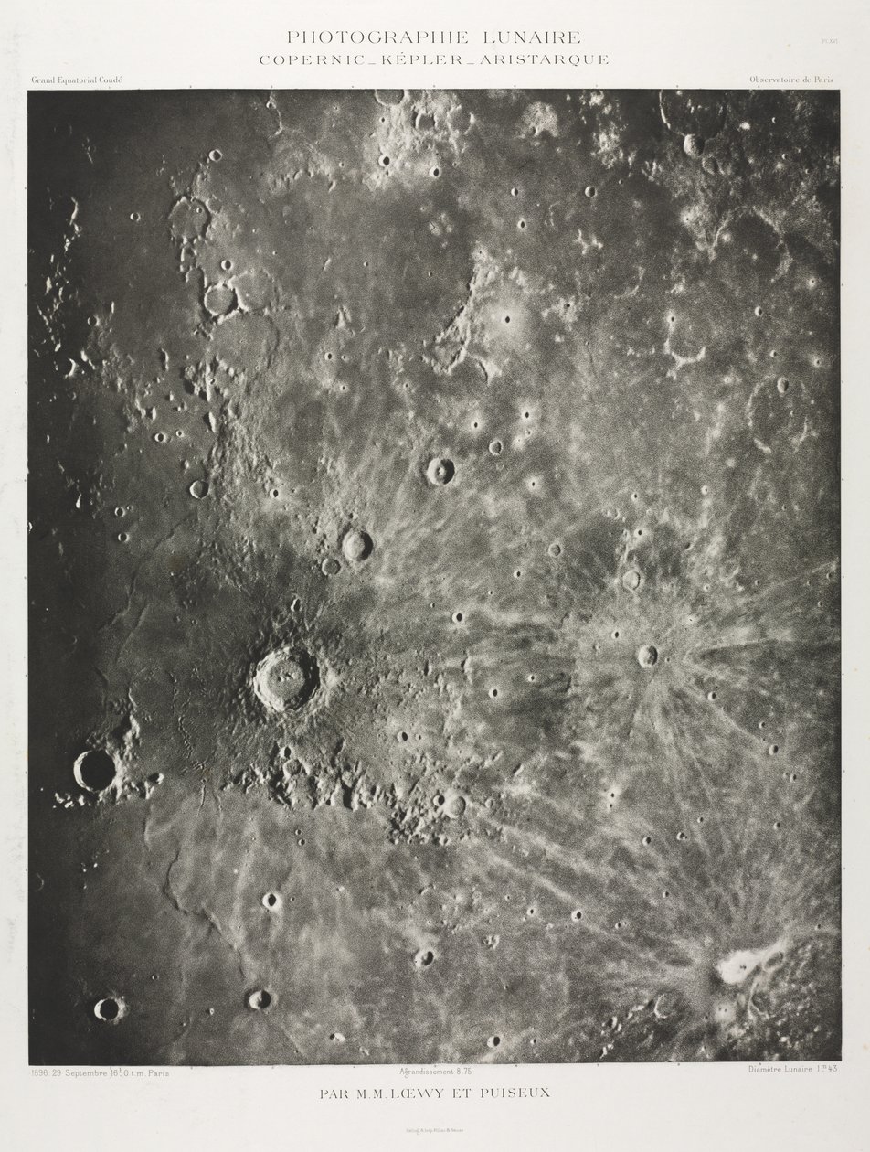 月の写真: コペルニクス-ケプラー-アリスタリック、1896 年。 作： モーリス・ローイ