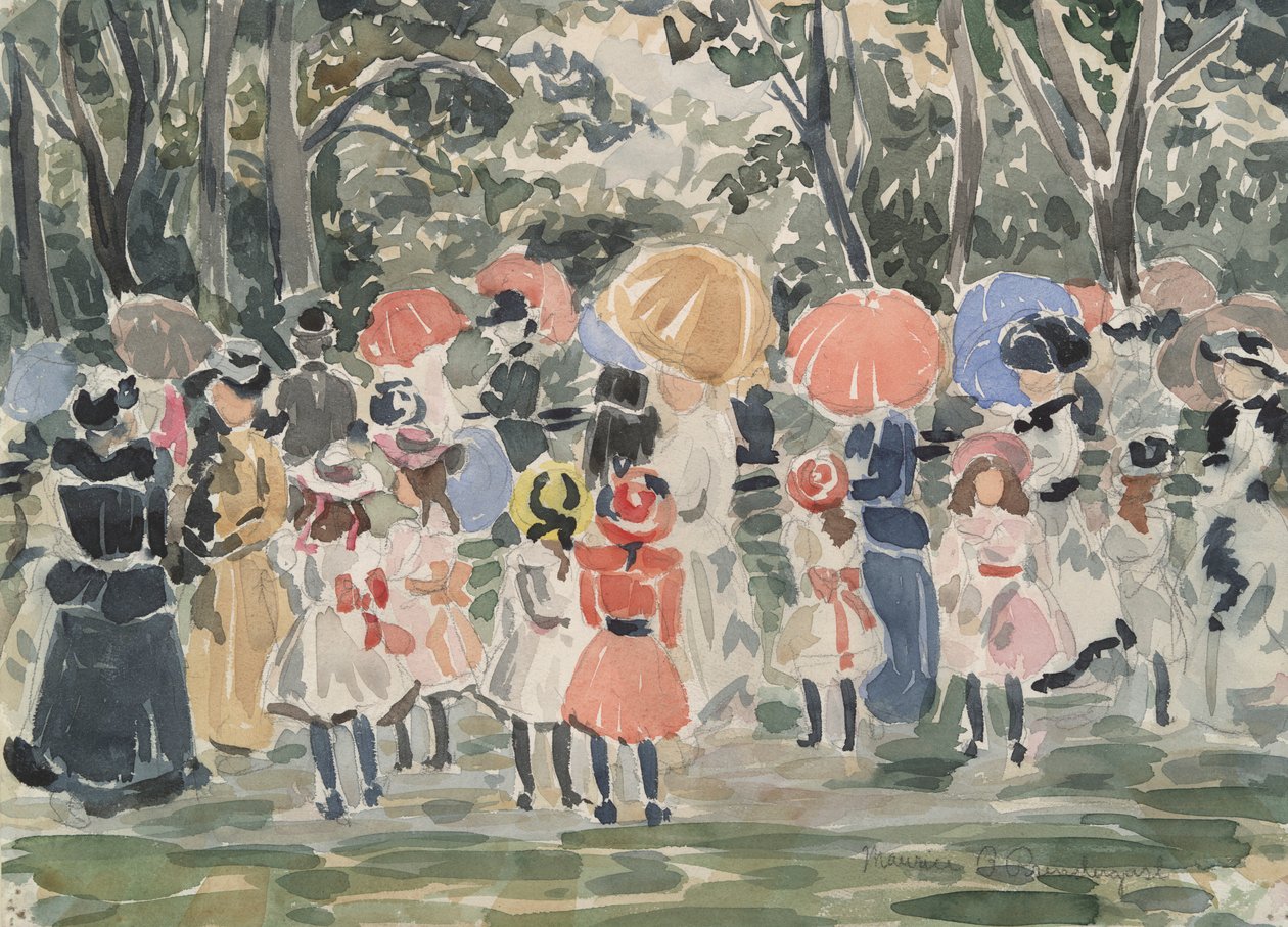 公園で 作： モーリス・ブラジル・プレンダーガスト