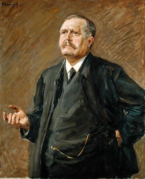 神学者と社会政治家、フリードリヒ・ナウマン（1860-1919）1909 作： マックス・リーバーマン