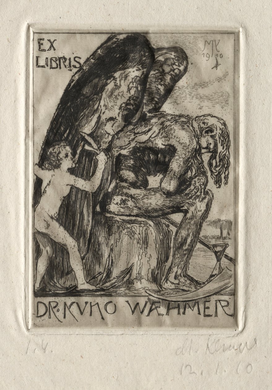 Ex Libris Dr.古代ウェーマー、1910年。 作： マックス・クリンガー