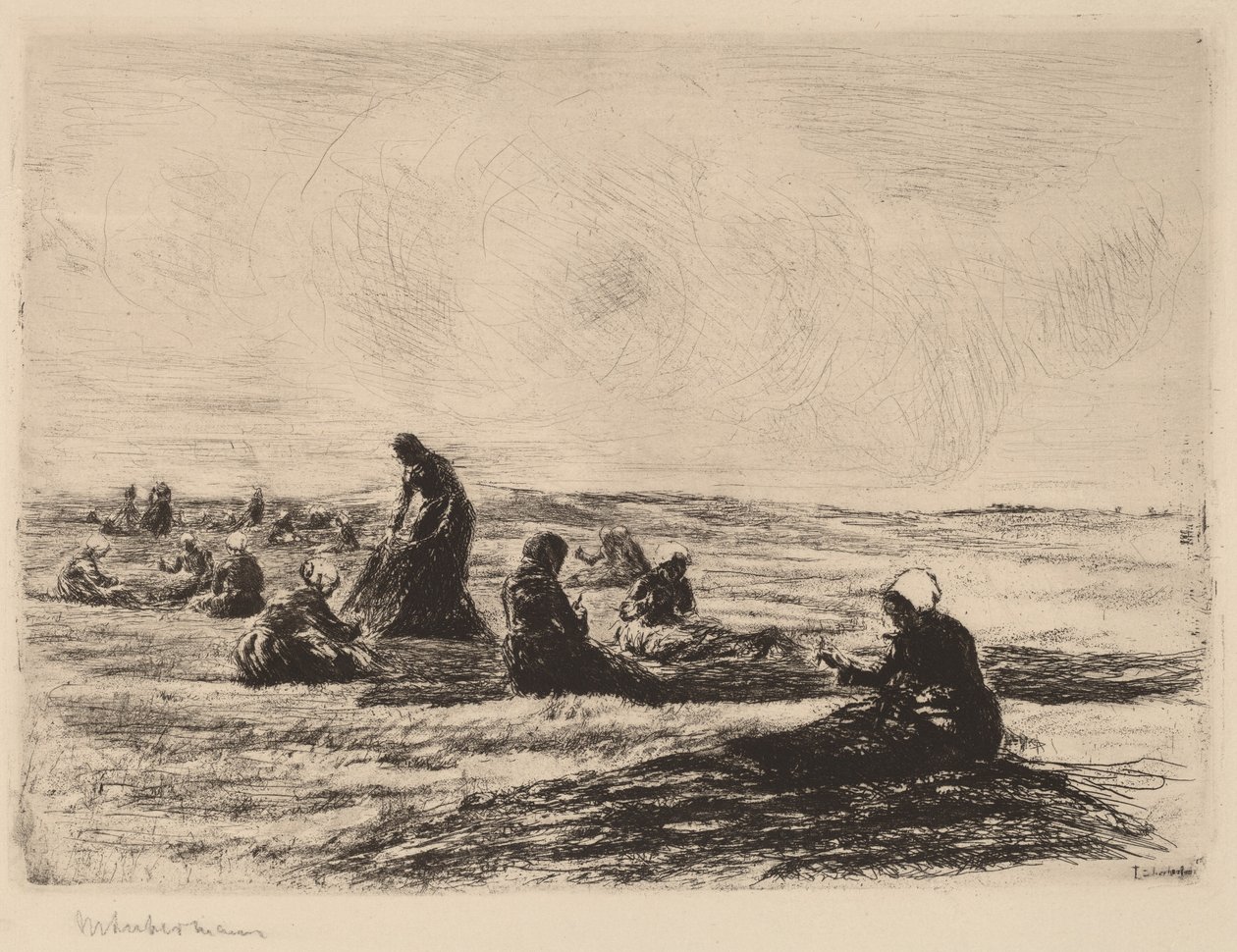 Mending the Nets, 1894. 作： マックス・リーバーマン
