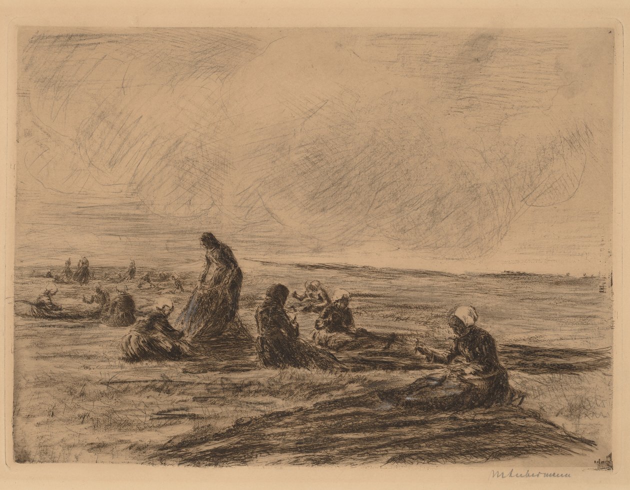 Mending the Nets, 1894. 作： マックス・リーバーマン