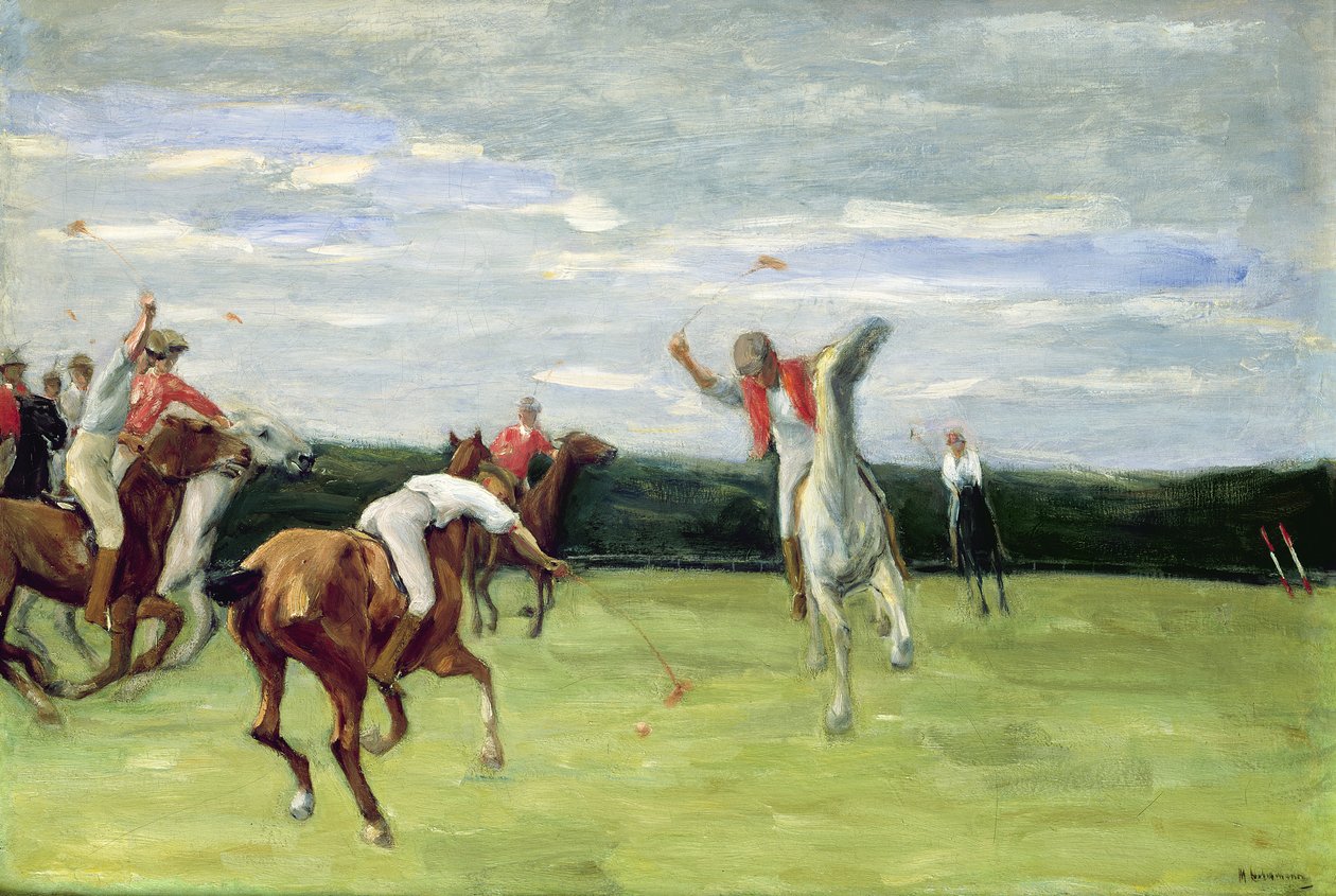 1903年、ハンブルクのイェニシュパークのポロ選手 作： マックス・リーバーマン
